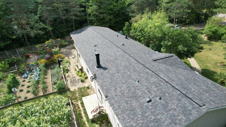 home with asphalt shingle roof